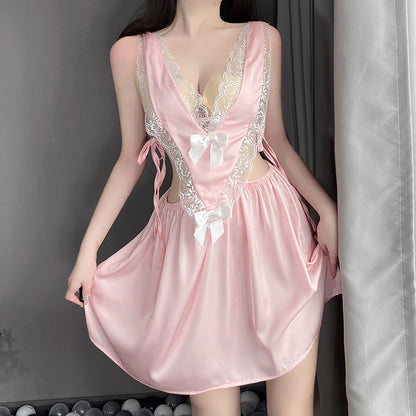 Lace Bow Pajama Dress SE22389