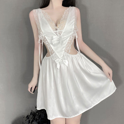 Lace Bow Pajama Dress SE22389