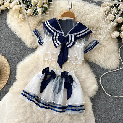 Lace Bow Sailor Suit SE22567