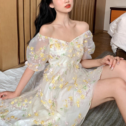 Lace Chiffon Floral Dress SE21620