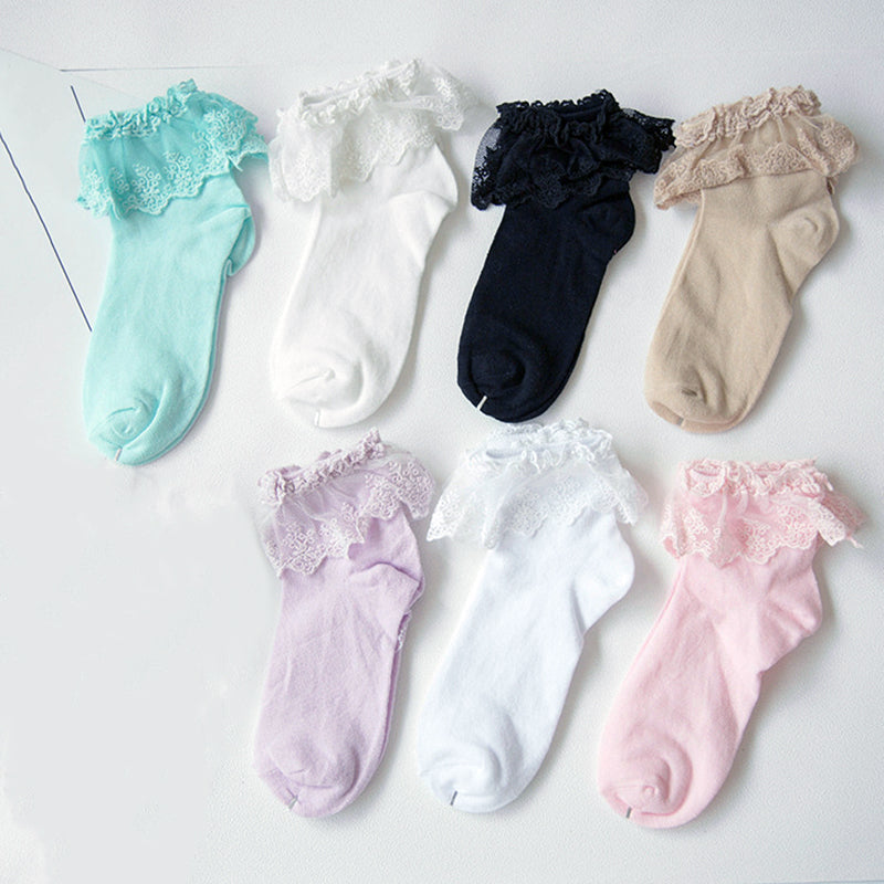 Lace Cotton Socks SE20169