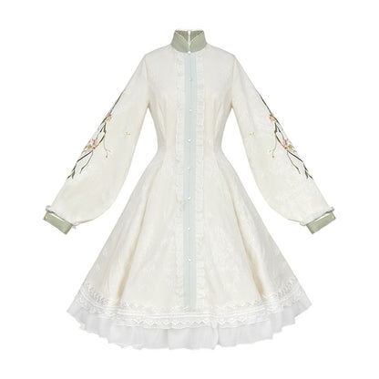 Lace Embroidered Flower Hanfu Dress SE22651