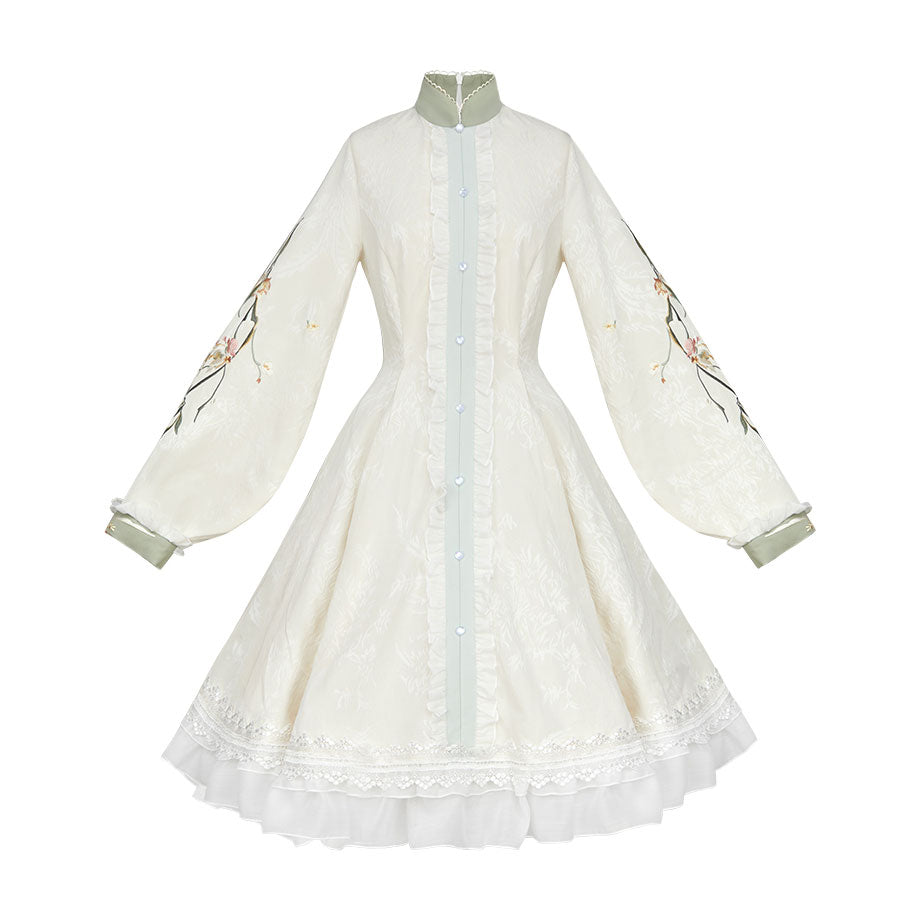 Lace Embroidered Flower Hanfu Dress SE22651 – SANRENSE