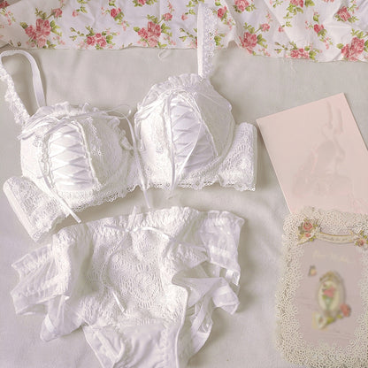 Lace Floral Bow Underwear Set SE21964
