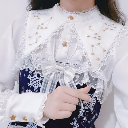 Lace Lolita Embroidered Galaxy Shirt SE21193