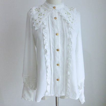 Lace Lolita Embroidered Galaxy Shirt SE21193