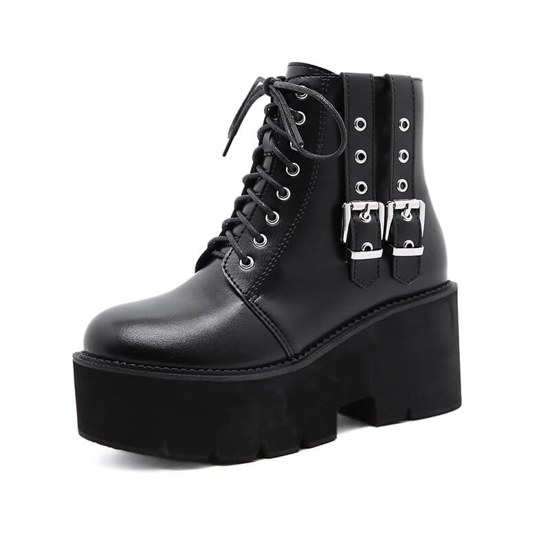 Buckle Zipper Boots SE21622 – SANRENSE