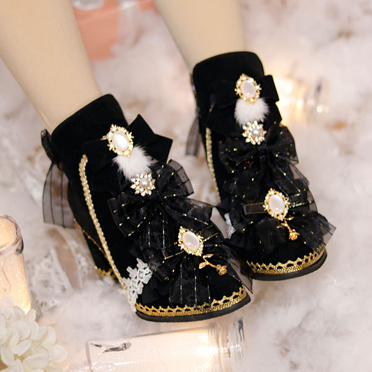 Lolita Bow Black Shoes SE22473