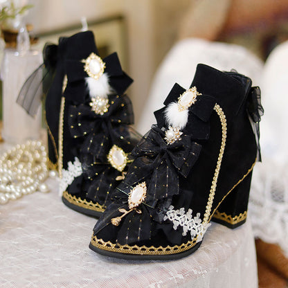 Lolita Bow Black Shoes SE22473