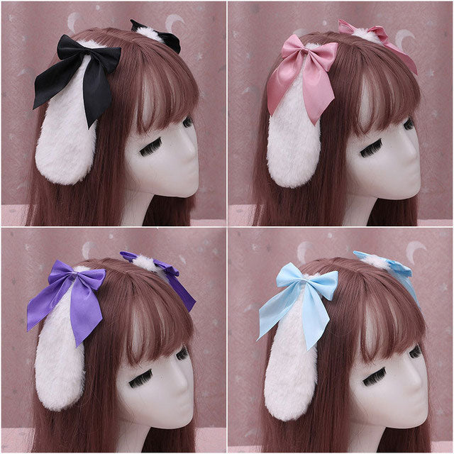 Lolita Bow Bunny Ear Hairpin SE22225
