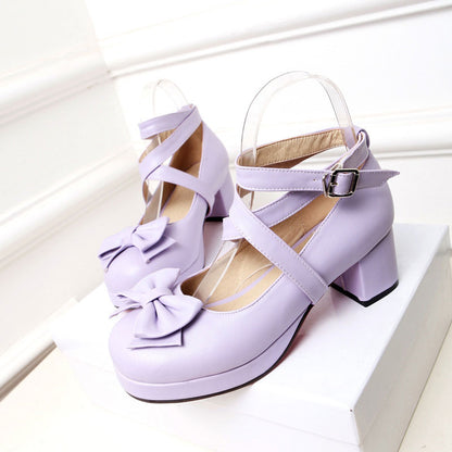 Lolita Bow Chunky Shoes SE22583