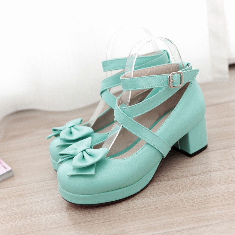 Lolita Bow Chunky Shoes SE22583
