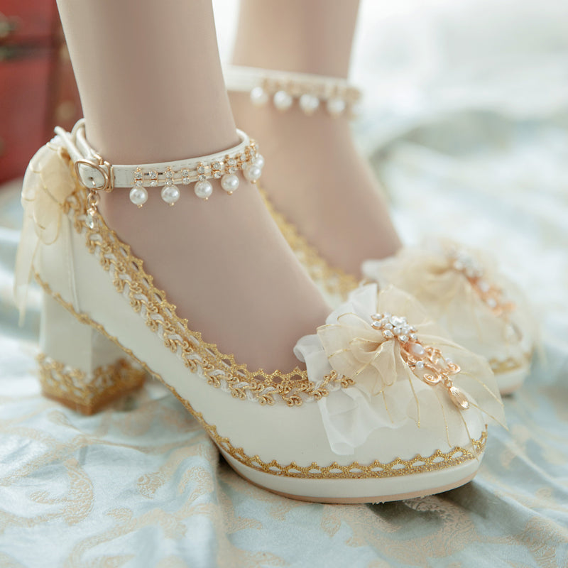 Lolita Bow Flower Shoes SE22113