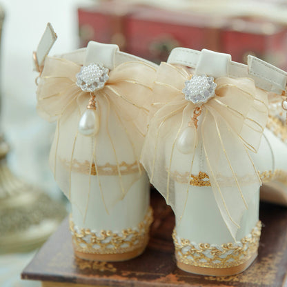 Lolita Bow Flower Shoes SE22113