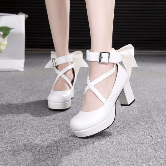 Lolita Bow Heels Shoes SE22300