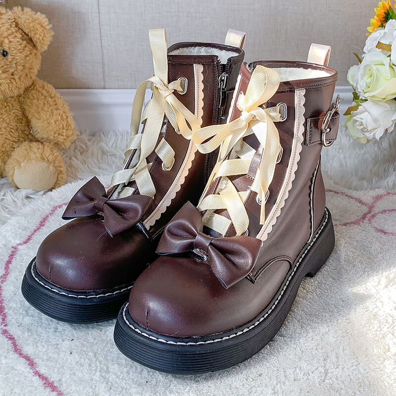 Lolita Bow Lace Boots SE21948