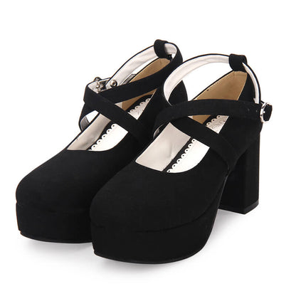 Lolita Suede Buckle Shoes SE21635