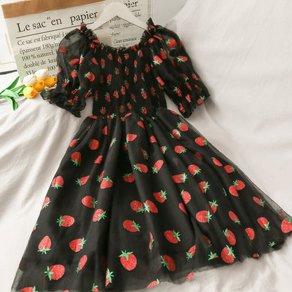 Mesh Strawberry Dress SE21528