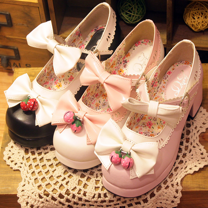 Lolita Cos Bowknot Shoes SE6536