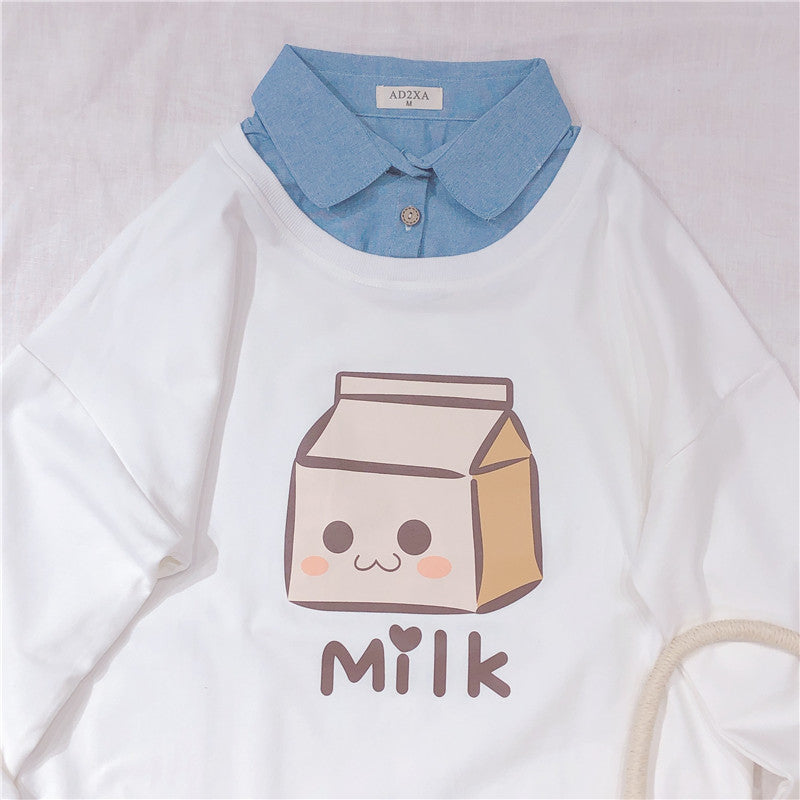 Cute Milk Shirt Sweatshirt  SE20294