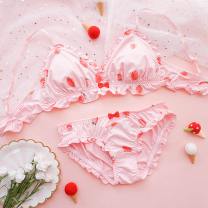Cute Strawberry Bra Underwear Set SE20156