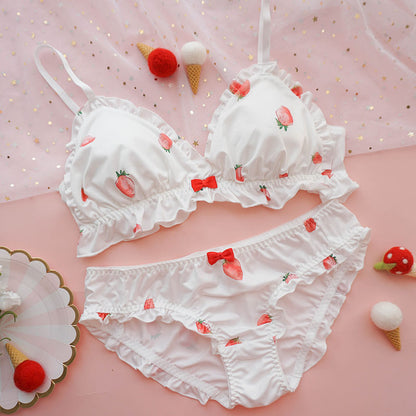 Cute Strawberry Bra Underwear Set SE20156