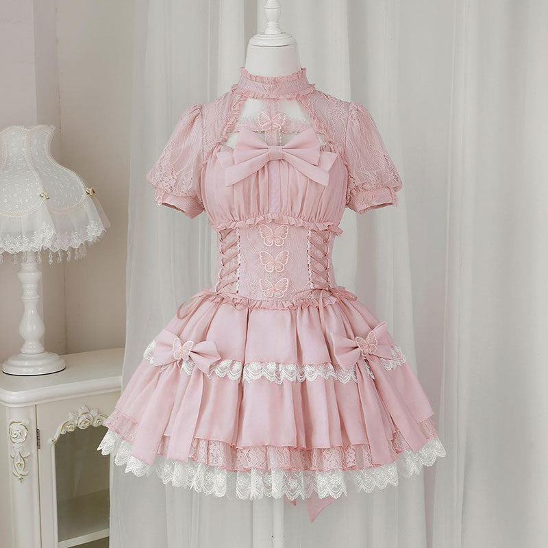 Pastel Butterfly Lace Dress SE22570