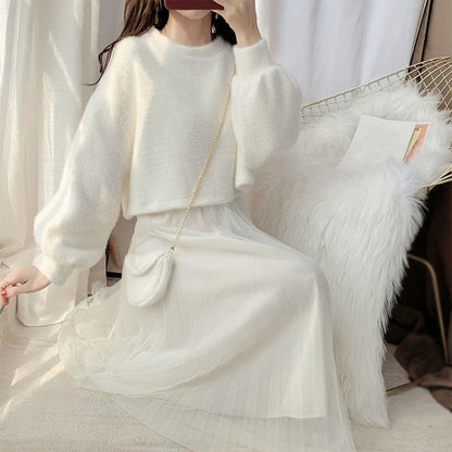Pastel Sweater Dress Set SE22228