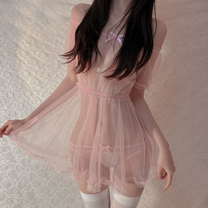 Pink Lace Bow Lingerie SE22396