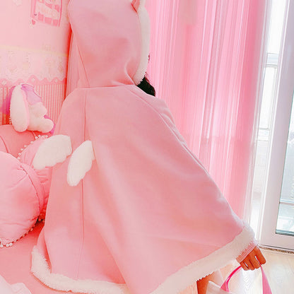 Pink Kawaii Wing Cape Coat SE22412