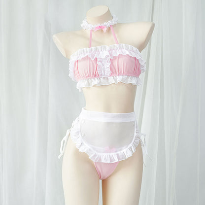 Pink Lace Maid Lingerie Set SE22312 – SANRENSE