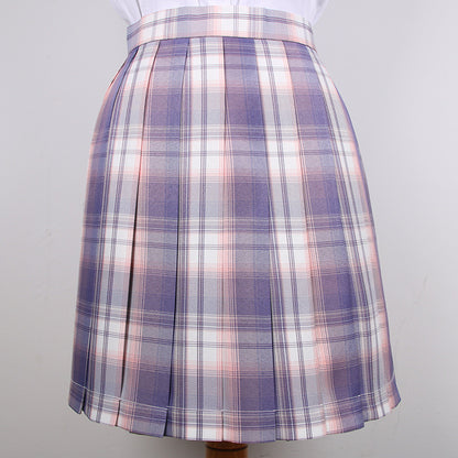 Pink Purple Pleated Skirt SE22083