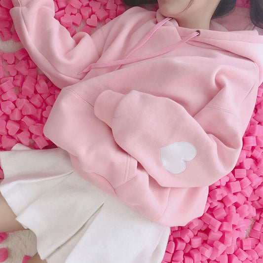 Pink/White Hoodie Pullover SE10532