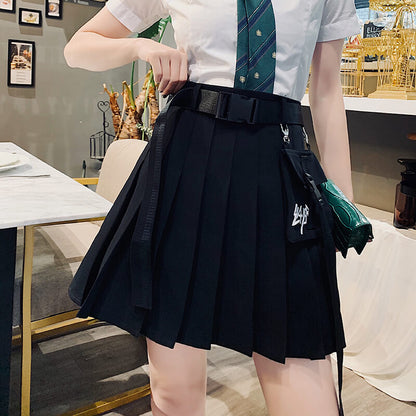 Pocket High Waist Pleated Skirt SE20339