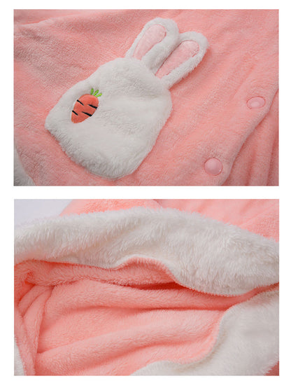 Plush Cat Paw Rabbit Cape Pajama Set SE22541