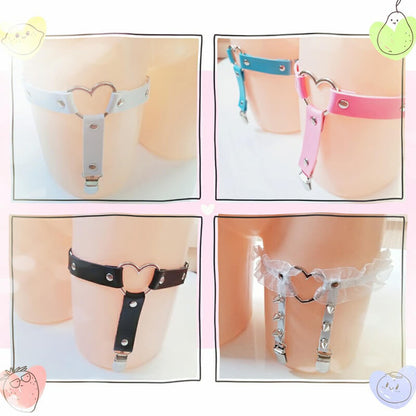 Punk Heart Leg Garter SE20807