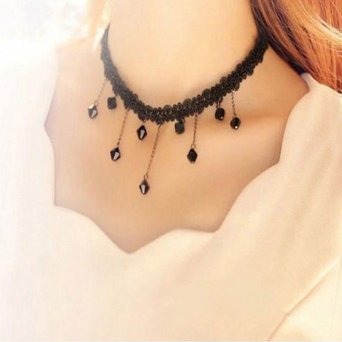Fashion sweet Lace pendant necklace SE1355