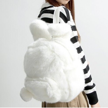 Harajuku kawaii cute sweet fashion bunny ears tail backpack schoolbag