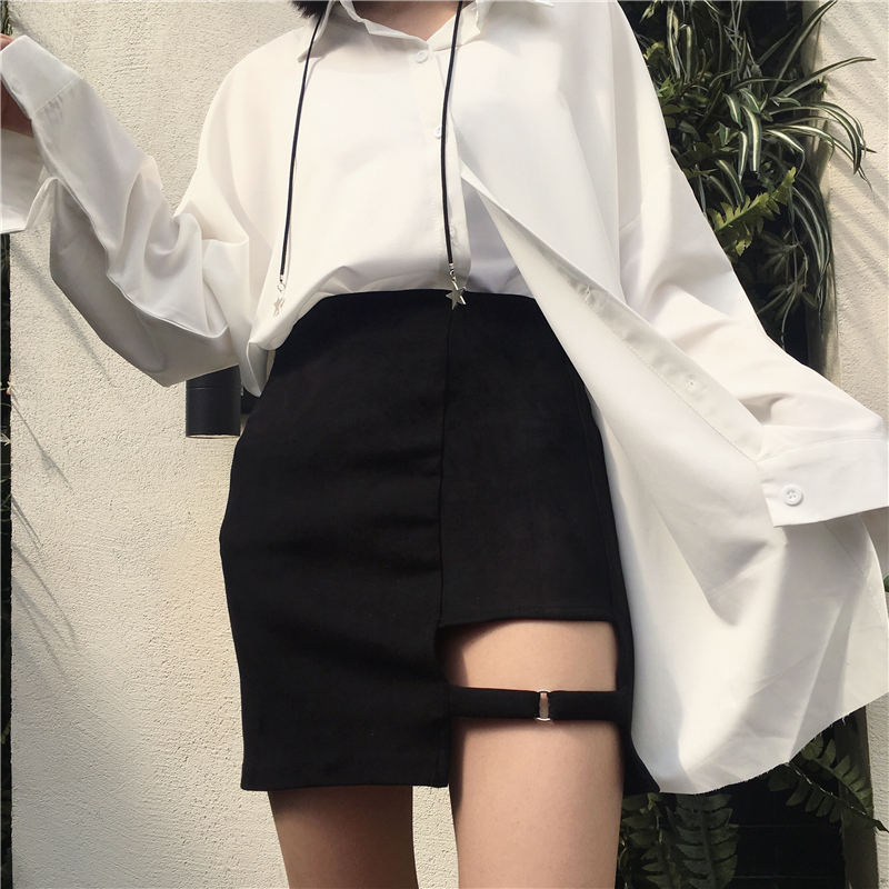 Harajuku Black Punk Skirt SE9679 – SANRENSE