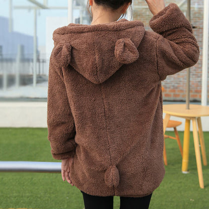 Rabbit Bear Ear Hooded Coat SE21765