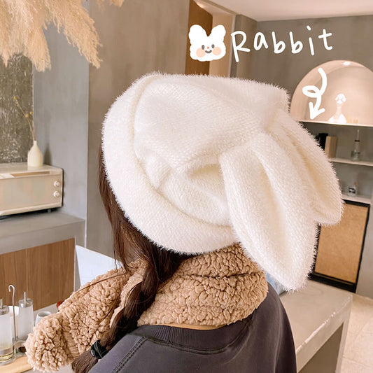 Rabbit Ear Hat Plush Beret SE21317
