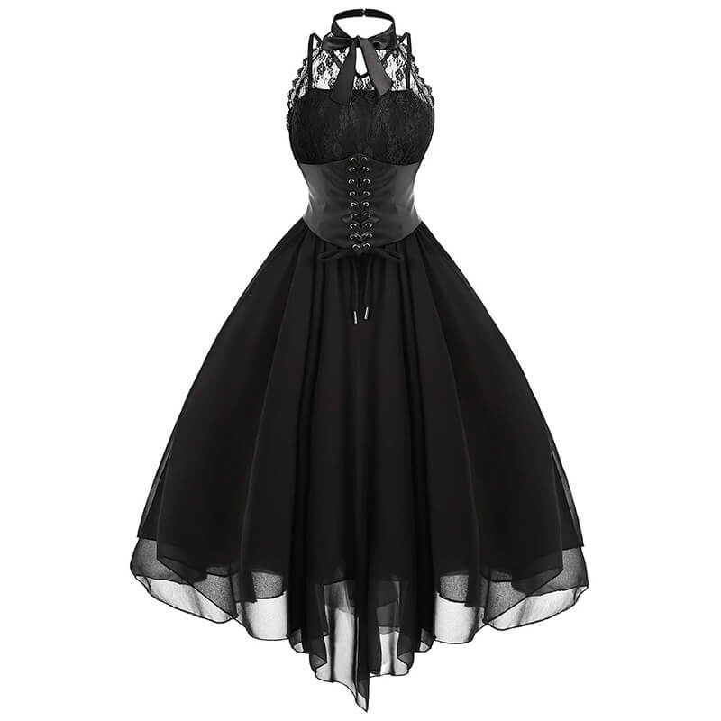 Retro Lace Chiffon Dresses SE20553