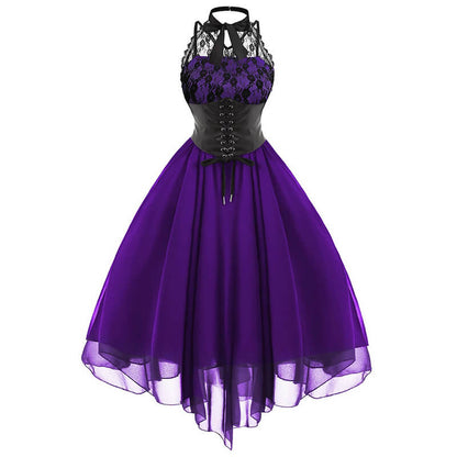 Retro Lace Chiffon Dresses SE20553