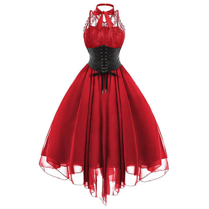 Retro Lace Chiffon Dresses SE20553