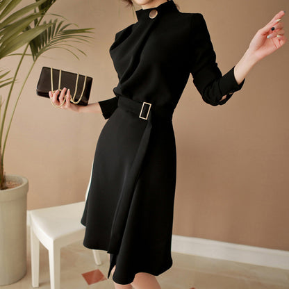 Round Neck Belt Dress SE21434