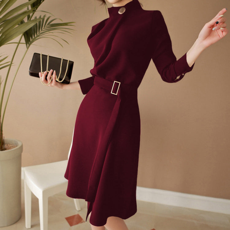 Round Neck Belt Dress SE21434