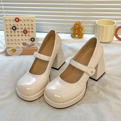 Round Toe High Heel Shoes SE22648