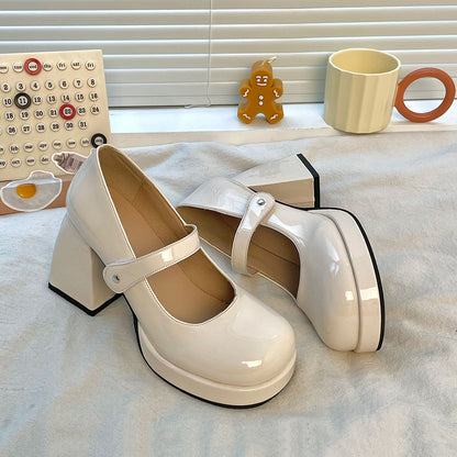 Round Toe High Heel Shoes SE22648