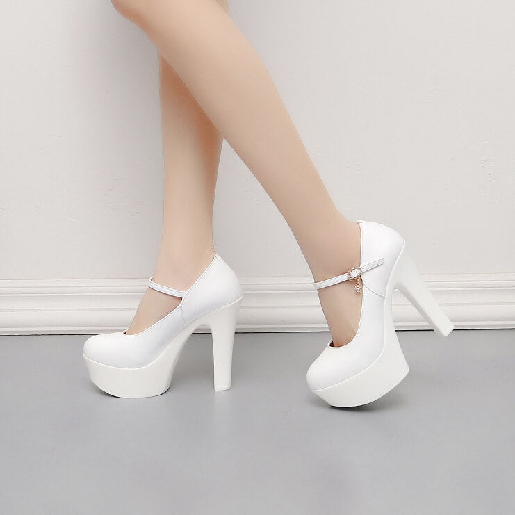 Round Toe High Heels Shoes SE21631