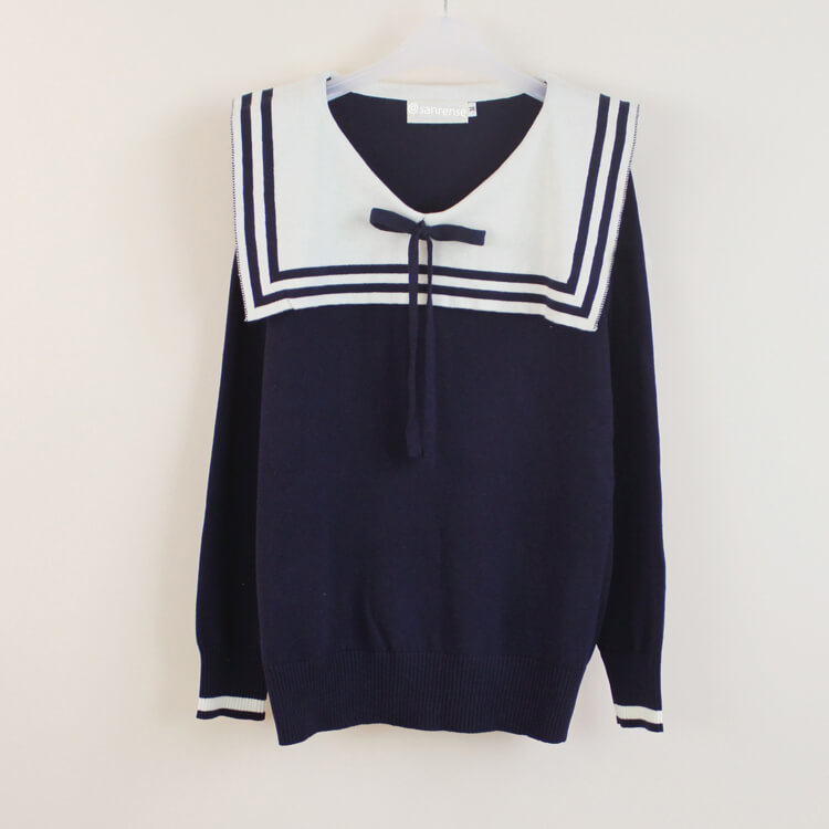 Sailor Navy Pullover Sweater SE21409